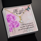 To My Sister I Smile Because You Are My Sister Alluring Ribbon Necklace Message Card-Express Your Love Gifts