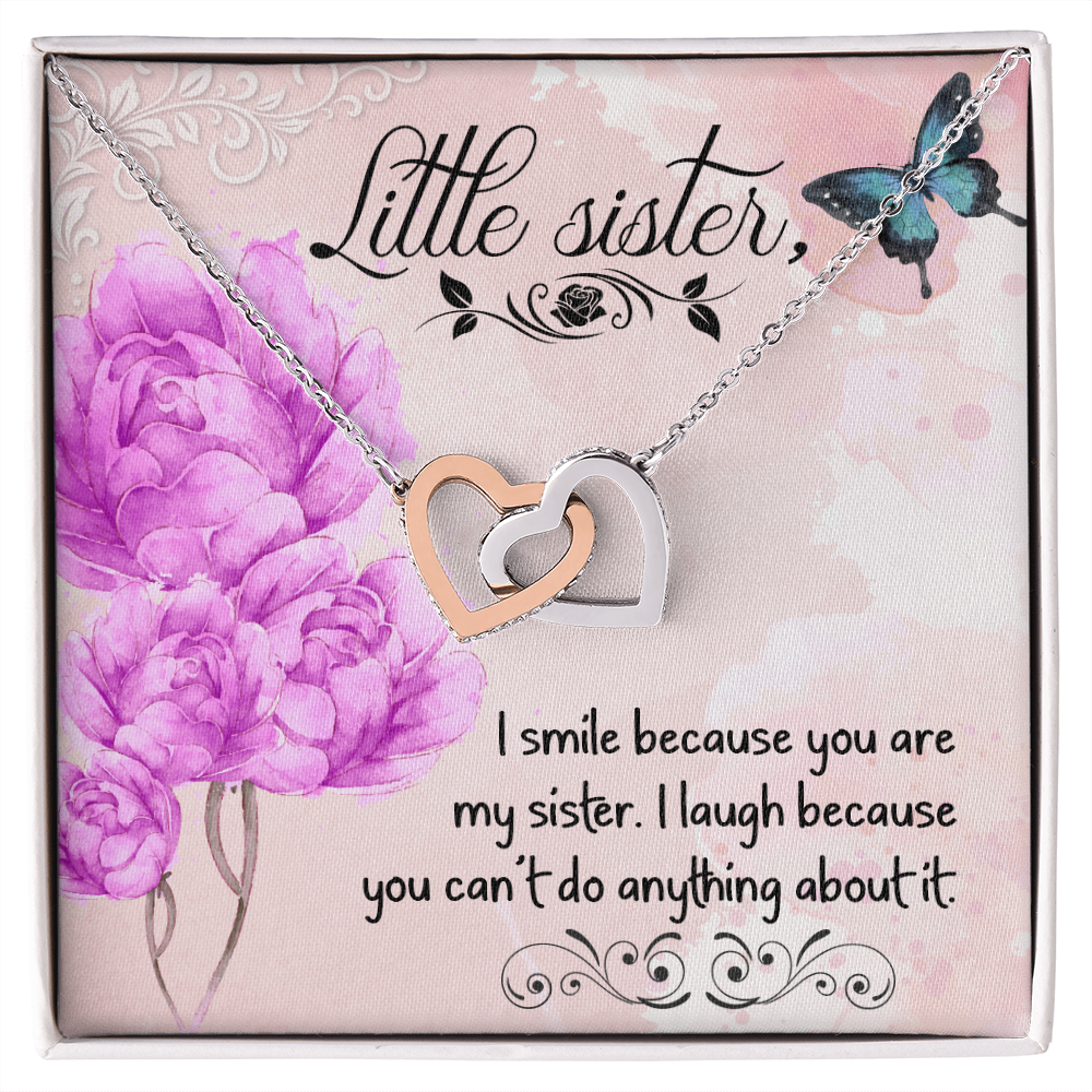 To My Sister I Smile Because You Are My Sister Inseparable Necklace-Express Your Love Gifts