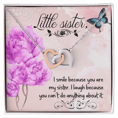 To My Sister I Smile Because You Are My Sister Inseparable Necklace-Express Your Love Gifts