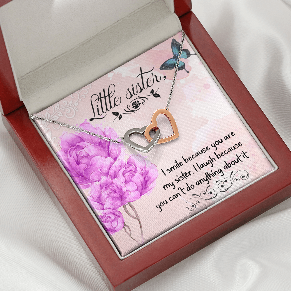 To My Sister I Smile Because You Are My Sister Inseparable Necklace-Express Your Love Gifts