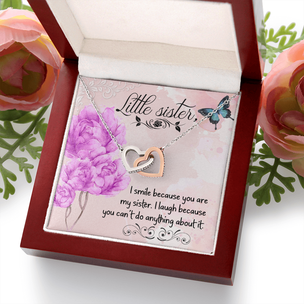 To My Sister I Smile Because You Are My Sister Inseparable Necklace-Express Your Love Gifts