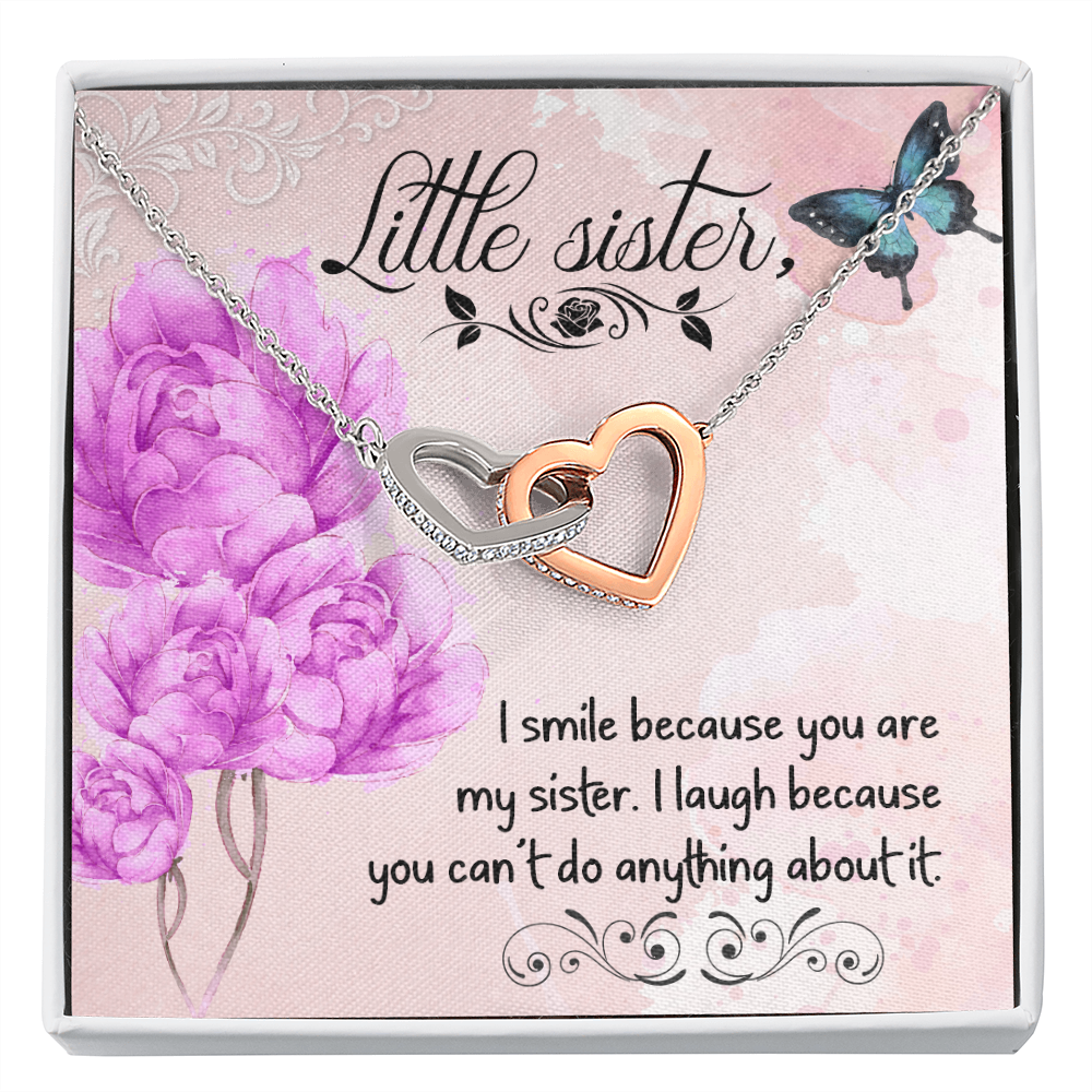 To My Sister I Smile Because You Are My Sister Inseparable Necklace-Express Your Love Gifts