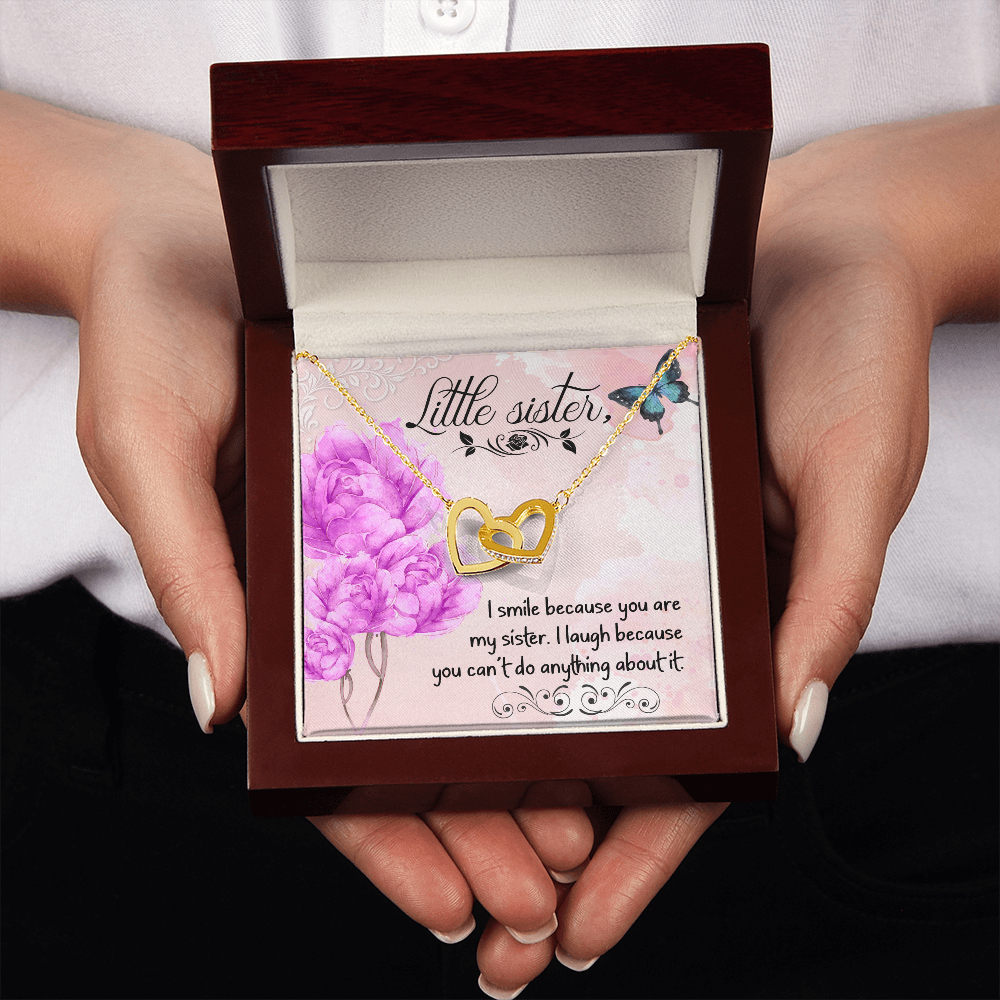 To My Sister I Smile Because You Are My Sister Inseparable Necklace-Express Your Love Gifts