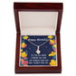 To My Sister I Will Always Will Be Alluring Ribbon Necklace Message Card-Express Your Love Gifts