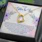 To My Sister-In-Law I Know You Now as My Bonus Sister Forever Necklace w Message Card-Express Your Love Gifts