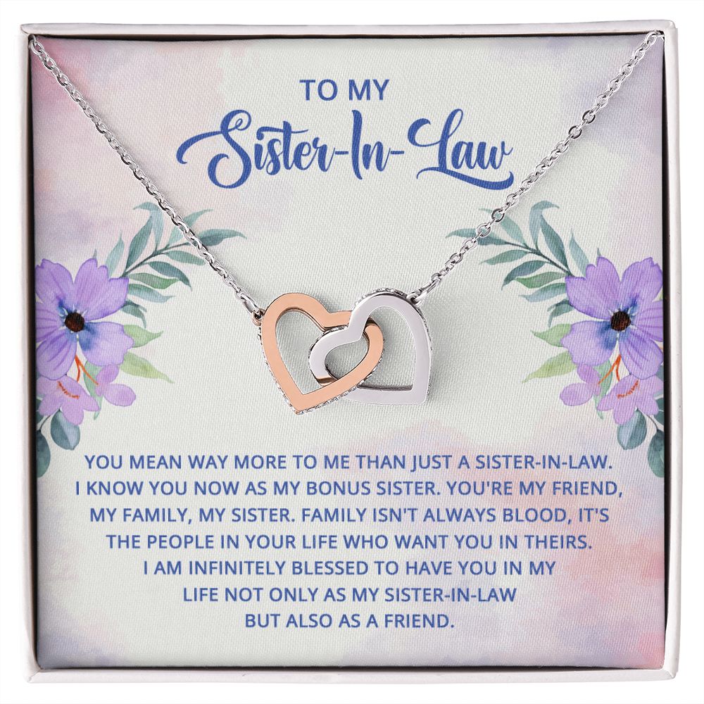 To My Sister-In-Law I Know You Now as My Bonus Sister Inseparable Necklace-Express Your Love Gifts