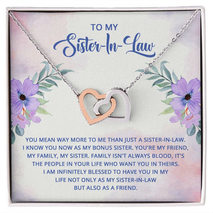To My Sister-In-Law I Know You Now as My Bonus Sister Inseparable Necklace-Express Your Love Gifts