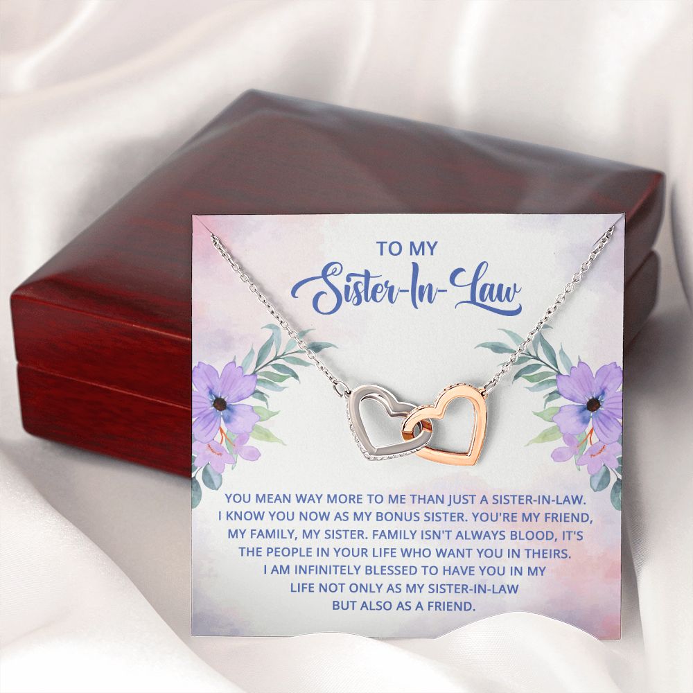 To My Sister-In-Law I Know You Now as My Bonus Sister Inseparable Necklace-Express Your Love Gifts