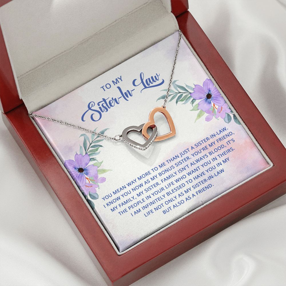 To My Sister-In-Law I Know You Now as My Bonus Sister Inseparable Necklace-Express Your Love Gifts