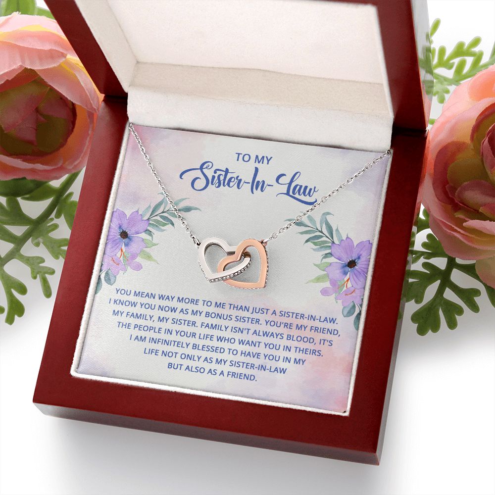 To My Sister-In-Law I Know You Now as My Bonus Sister Inseparable Necklace-Express Your Love Gifts