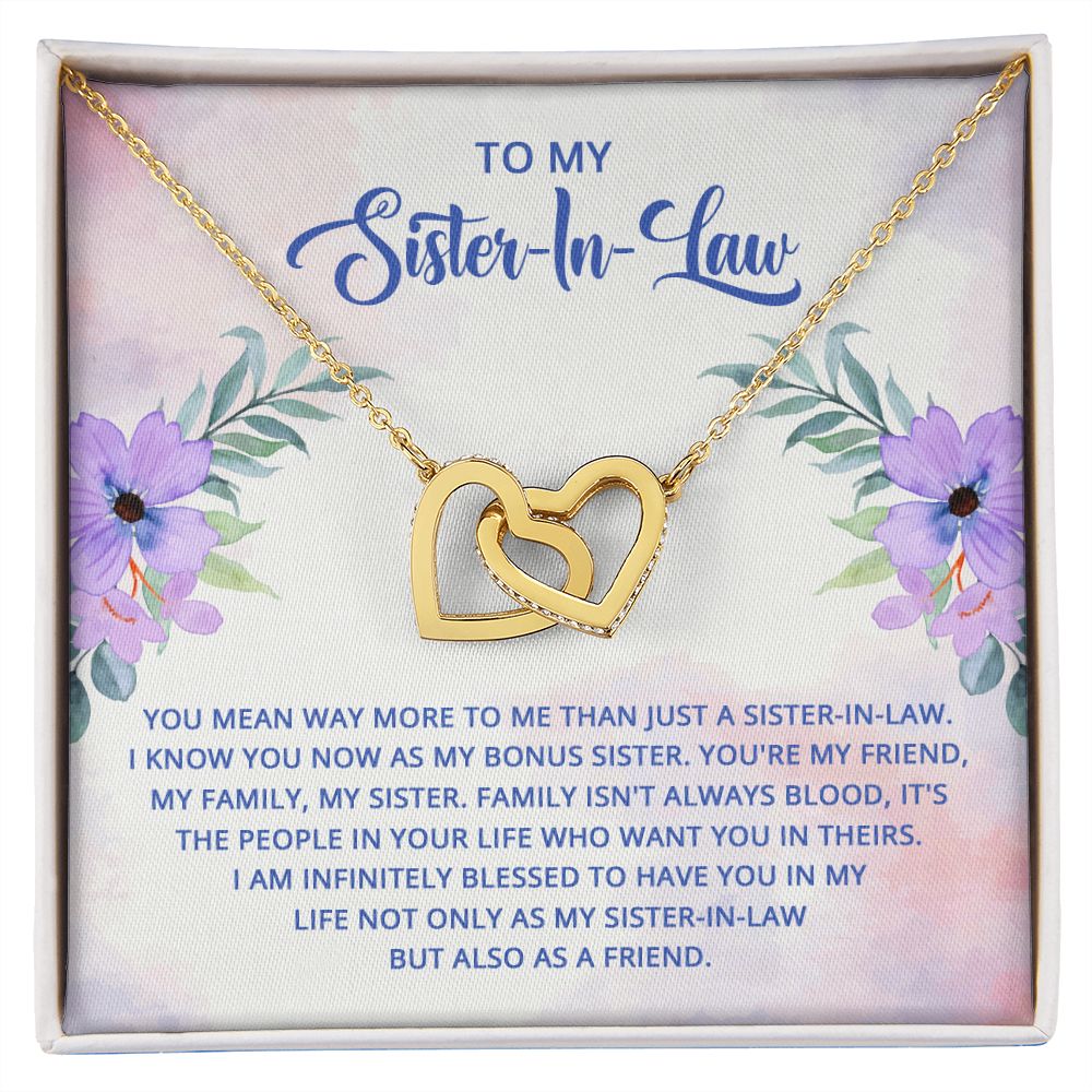 To My Sister-In-Law I Know You Now as My Bonus Sister Inseparable Necklace-Express Your Love Gifts