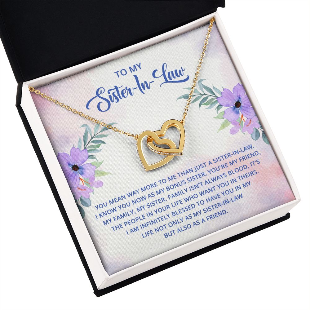 To My Sister-In-Law I Know You Now as My Bonus Sister Inseparable Necklace-Express Your Love Gifts