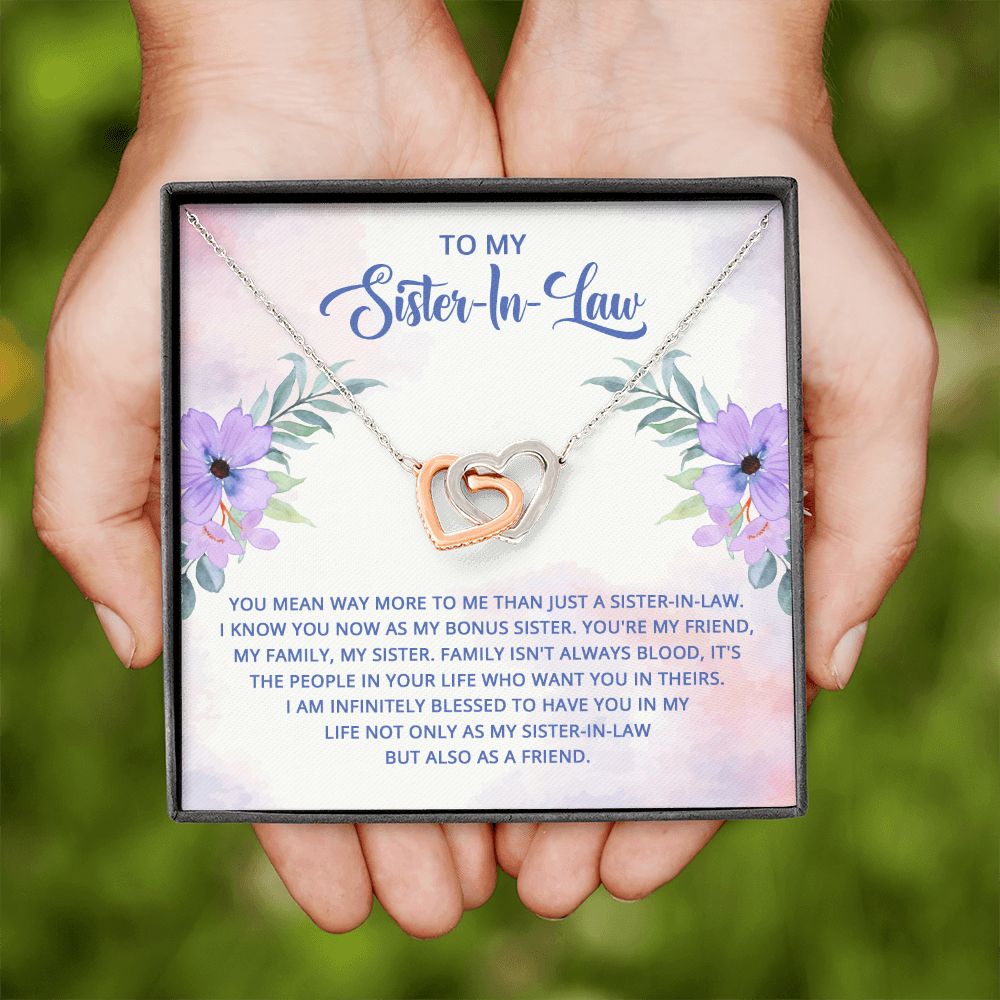 To My Sister-In-Law I Know You Now as My Bonus Sister Inseparable Necklace-Express Your Love Gifts
