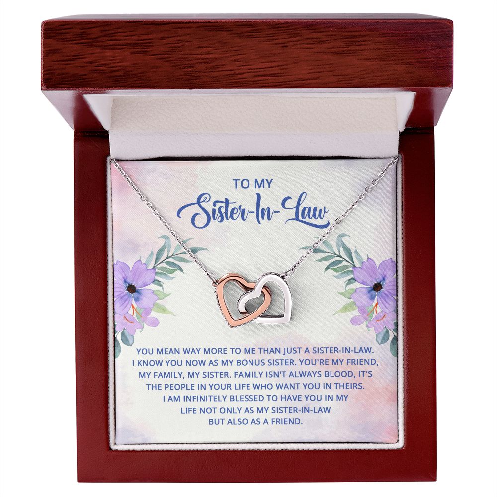 To My Sister-In-Law I Know You Now as My Bonus Sister Inseparable Necklace-Express Your Love Gifts