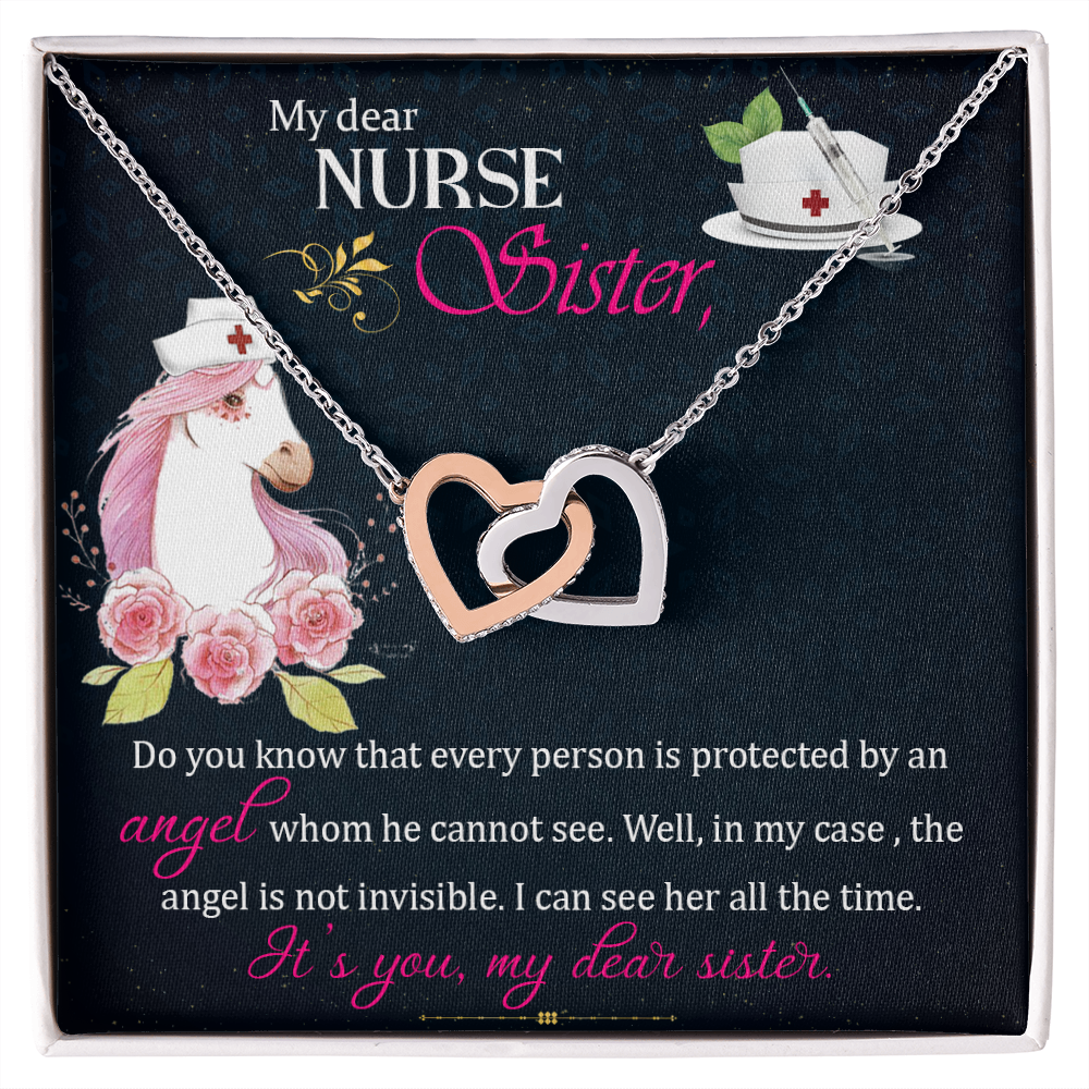 To My Sister My Dear Nurse Sister Inseparable Necklace-Express Your Love Gifts