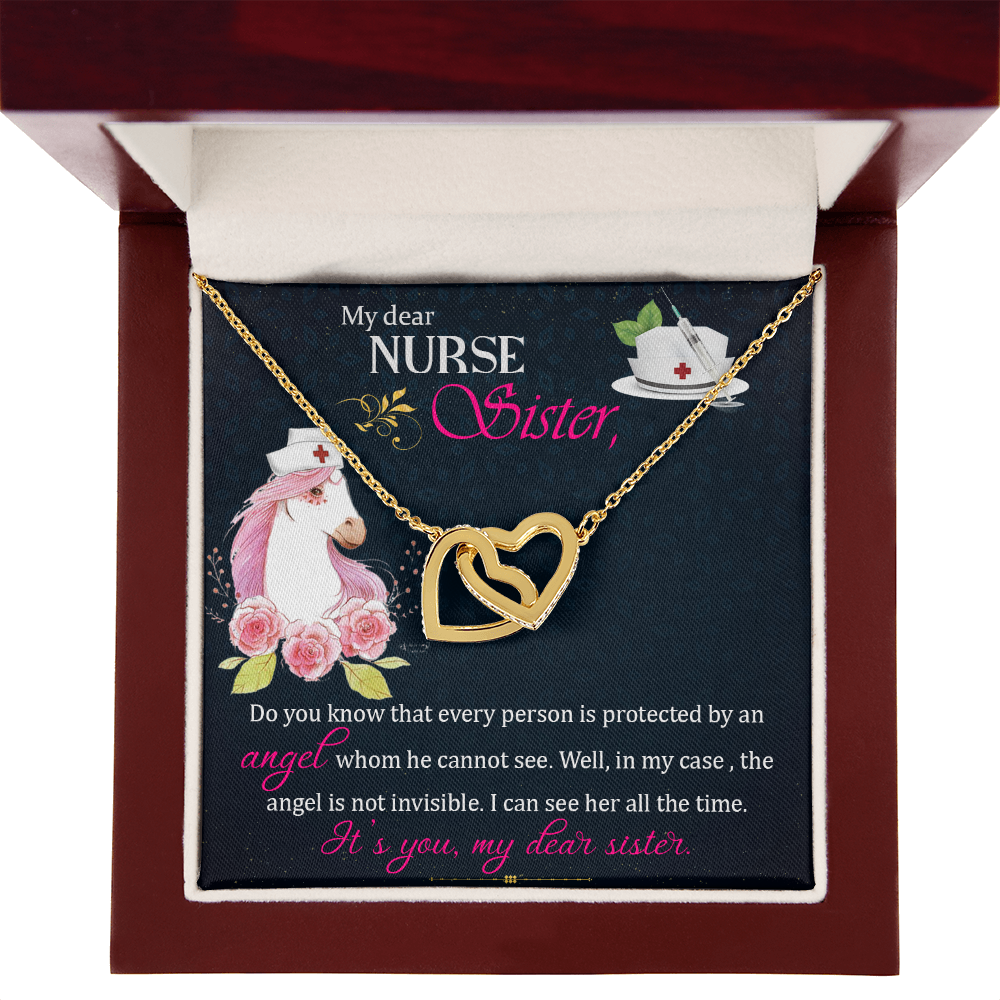 To My Sister My Dear Nurse Sister Inseparable Necklace-Express Your Love Gifts