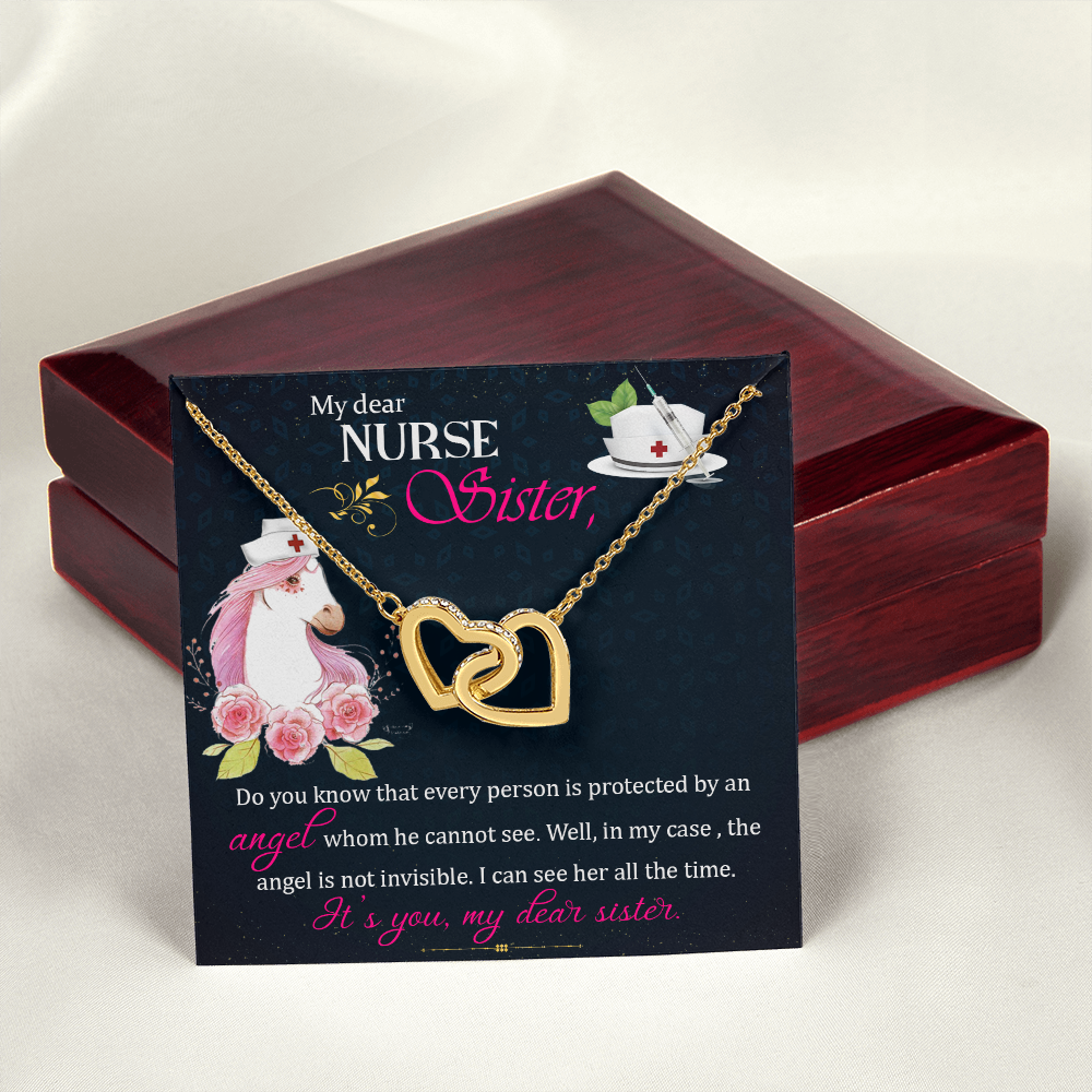 To My Sister My Dear Nurse Sister Inseparable Necklace-Express Your Love Gifts