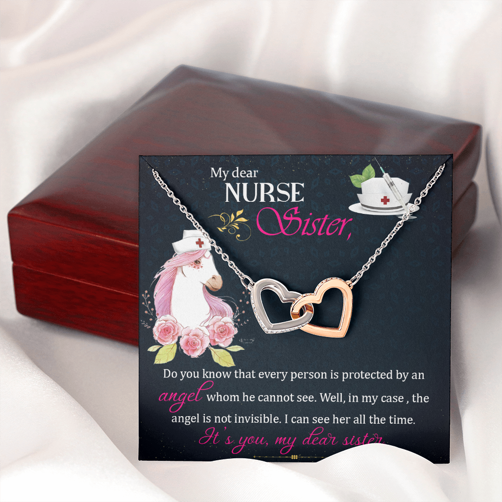 To My Sister My Dear Nurse Sister Inseparable Necklace-Express Your Love Gifts