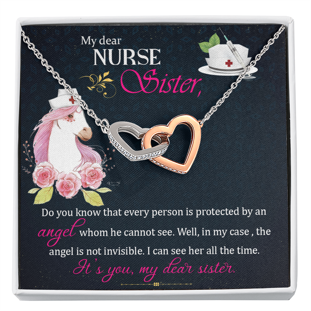 To My Sister My Dear Nurse Sister Inseparable Necklace-Express Your Love Gifts
