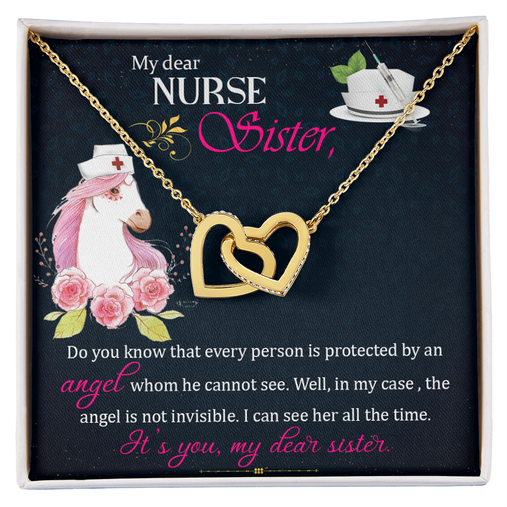 To My Sister My Dear Nurse Sister Inseparable Necklace-Express Your Love Gifts