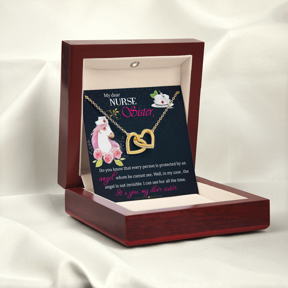To My Sister My Dear Nurse Sister Inseparable Necklace-Express Your Love Gifts