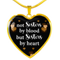 To My Sister Not Sister By Blood Necklace Stainless Steel or 18k Gold Heart 18-22"-Express Your Love Gifts