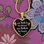 To My Sister Not Sister By Blood Necklace Stainless Steel or 18k Gold Heart 18-22"-Express Your Love Gifts