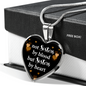 To My Sister Not Sister By Blood Necklace Stainless Steel or 18k Gold Heart 18-22"-Express Your Love Gifts