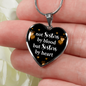 To My Sister Not Sister By Blood Necklace Stainless Steel or 18k Gold Heart 18-22"-Express Your Love Gifts