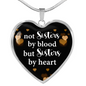 To My Sister Not Sister By Blood Necklace Stainless Steel or 18k Gold Heart 18-22"-Express Your Love Gifts