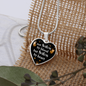 To My Sister Not Sister By Blood Necklace Stainless Steel or 18k Gold Heart 18-22"-Express Your Love Gifts