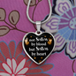 To My Sister Not Sister By Blood Necklace Stainless Steel or 18k Gold Heart 18-22"-Express Your Love Gifts