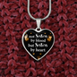 To My Sister Not Sister By Blood Necklace Stainless Steel or 18k Gold Heart 18-22"-Express Your Love Gifts