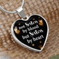 To My Sister Not Sister By Blood Necklace Stainless Steel or 18k Gold Heart 18-22"-Express Your Love Gifts