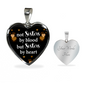 To My Sister Not Sister By Blood Necklace Stainless Steel or 18k Gold Heart 18-22"-Express Your Love Gifts