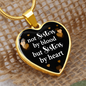 To My Sister Not Sister By Blood Necklace Stainless Steel or 18k Gold Heart 18-22"-Express Your Love Gifts