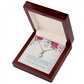 To My Sister Protected by an Angel Alluring Ribbon Necklace Message Card-Express Your Love Gifts