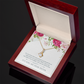 To My Sister Protected by an Angel Alluring Ribbon Necklace Message Card-Express Your Love Gifts
