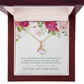 To My Sister Protected by an Angel Alluring Ribbon Necklace Message Card-Express Your Love Gifts