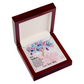 To My Sister Side by Side Alluring Ribbon Necklace Message Card-Express Your Love Gifts