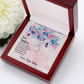 To My Sister Side by Side Alluring Ribbon Necklace Message Card-Express Your Love Gifts