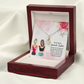 To My Sister Special Sister Alluring Ribbon Necklace Message Card-Express Your Love Gifts