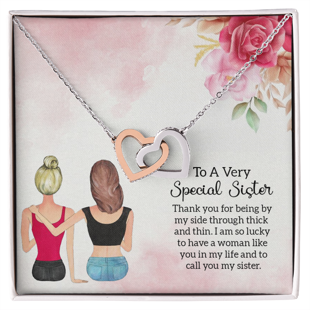 To My Sister Special Sister Inseparable Necklace-Express Your Love Gifts
