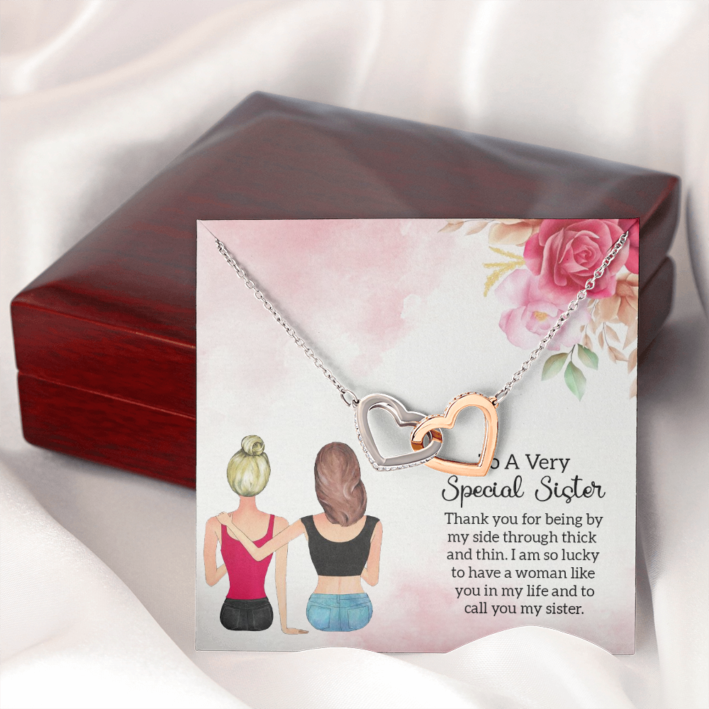 To My Sister Special Sister Inseparable Necklace-Express Your Love Gifts