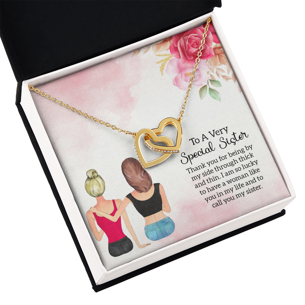 To My Sister Special Sister Inseparable Necklace-Express Your Love Gifts