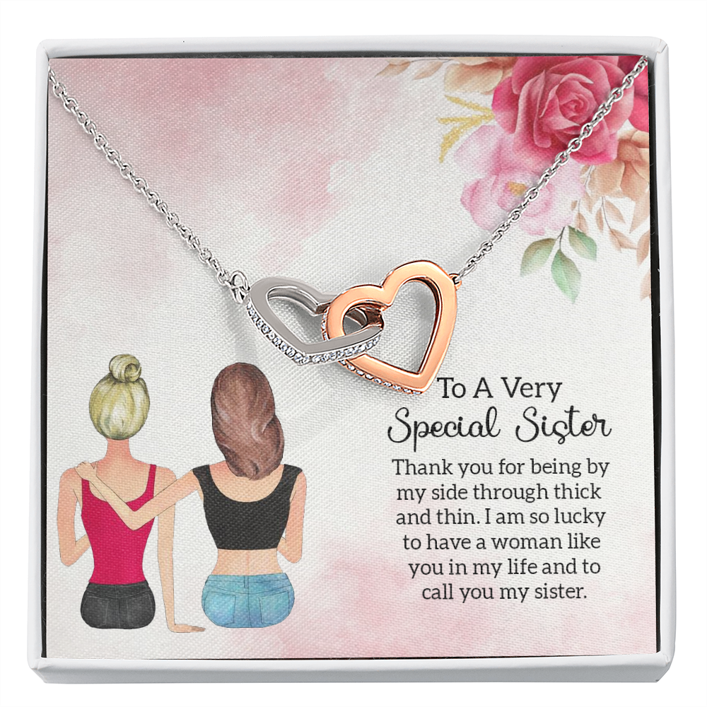 To My Sister Special Sister Inseparable Necklace-Express Your Love Gifts