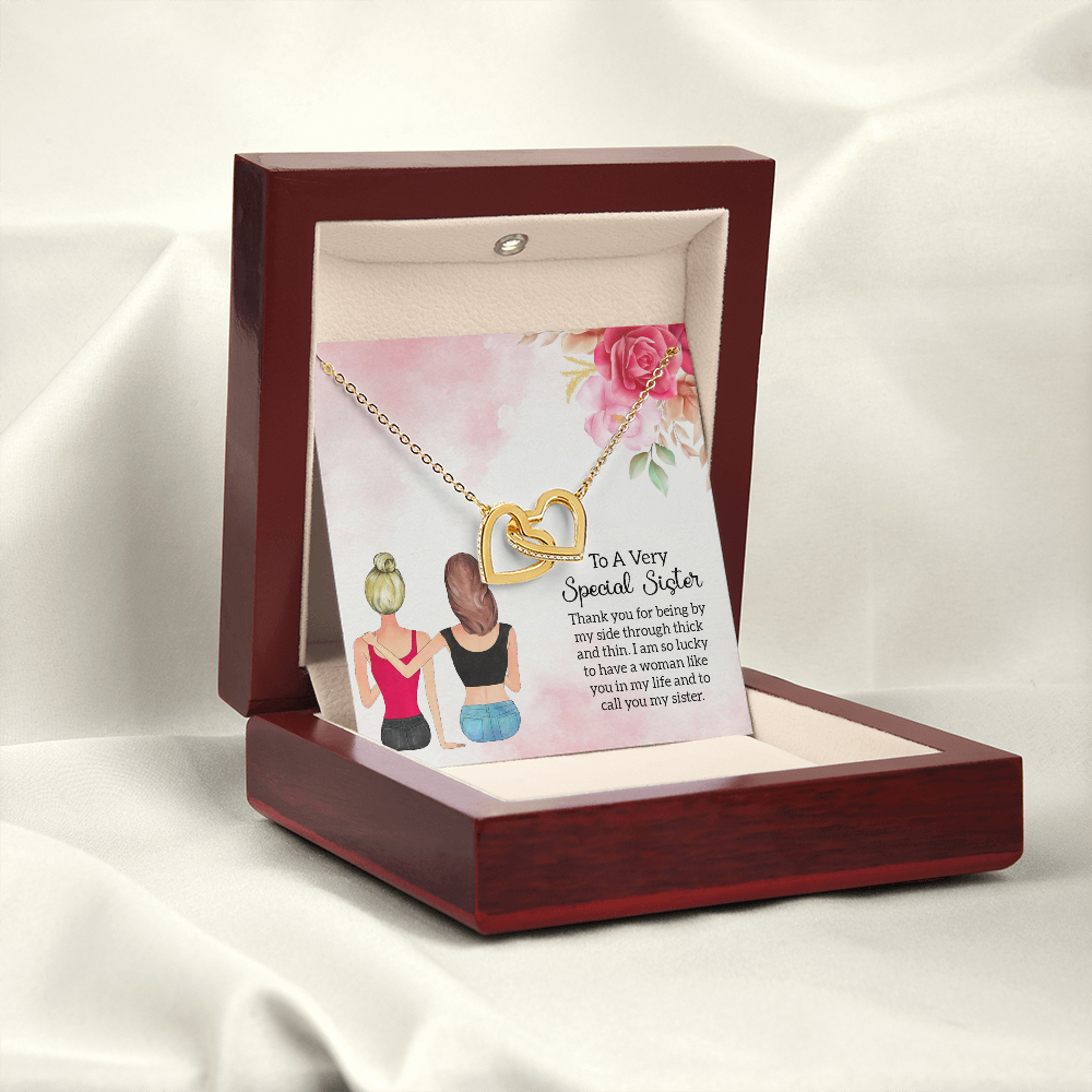 To My Sister Special Sister Inseparable Necklace-Express Your Love Gifts