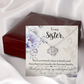 To My Sister Thank You For Being My Unbiological Sister Infinity Knot Necklace Message Card-Express Your Love Gifts