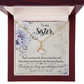 To My Sister Thank You My Unbiological Sister Alluring Ribbon Necklace Message Card-Express Your Love Gifts