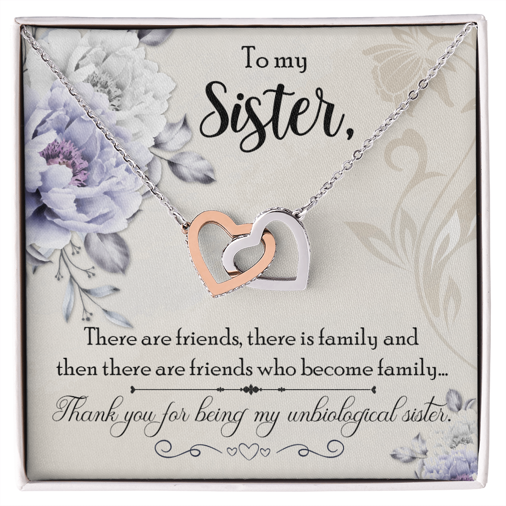 To My Sister Thank You Unbiological Sister Inseparable Necklace-Express Your Love Gifts